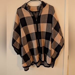 Jones New‎ York Womens Plaid Poncho 2X